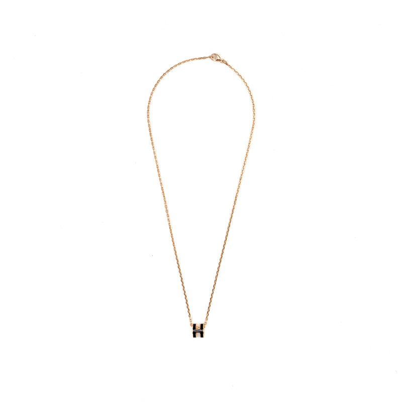 HERMES Mini Pop H Pendant Black RGHW