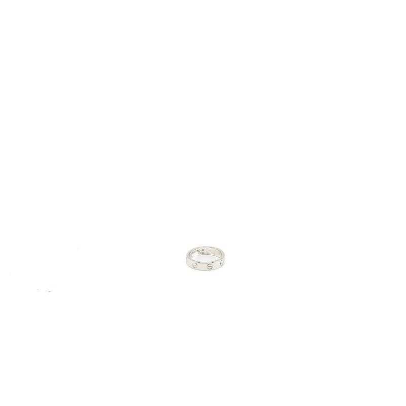 CARTIER Size 49 Love Wedding Band White Gold, Diamond