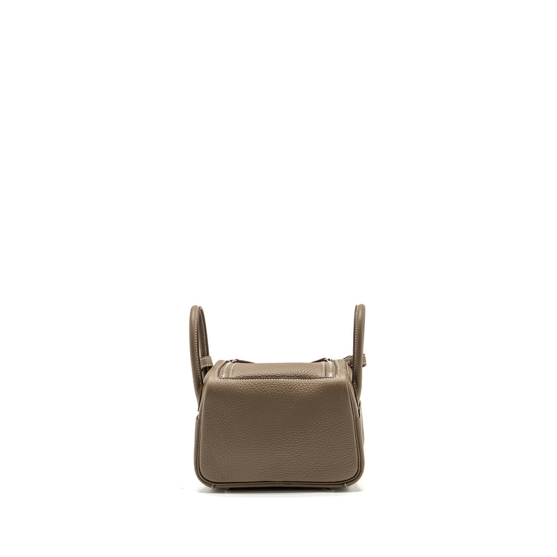 Hermes Mini Lindy Clemence Etoupe SHW Stamp B