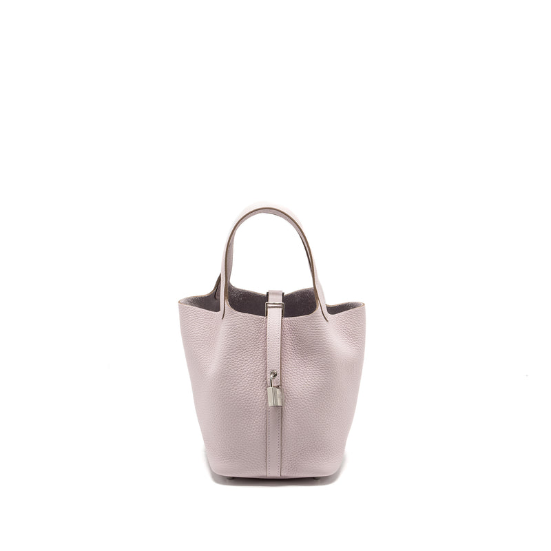 Hermes Picotin 18 Lock Bag Clemence Mauve Pale SHW Stamp B