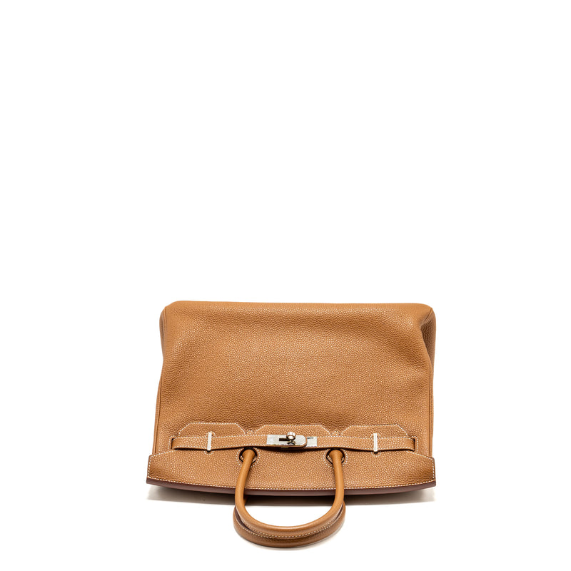 Hermes Birkin 35 Togo Gold SHW Stamp Square R