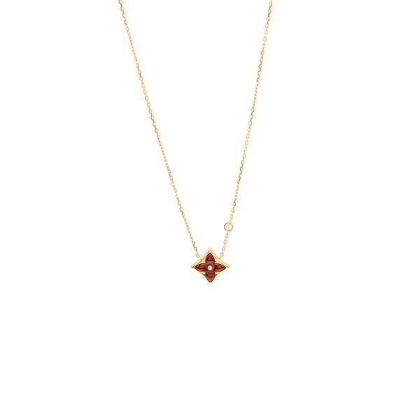 Louis Vuitton Colour Blossom BB star pendant, pink gold, cornelian, diamond