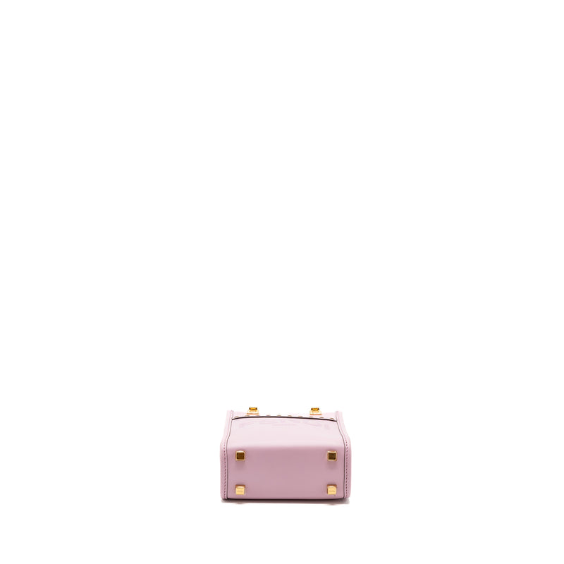 Fendi Mini Sunshine shopper bag leather pink GHW