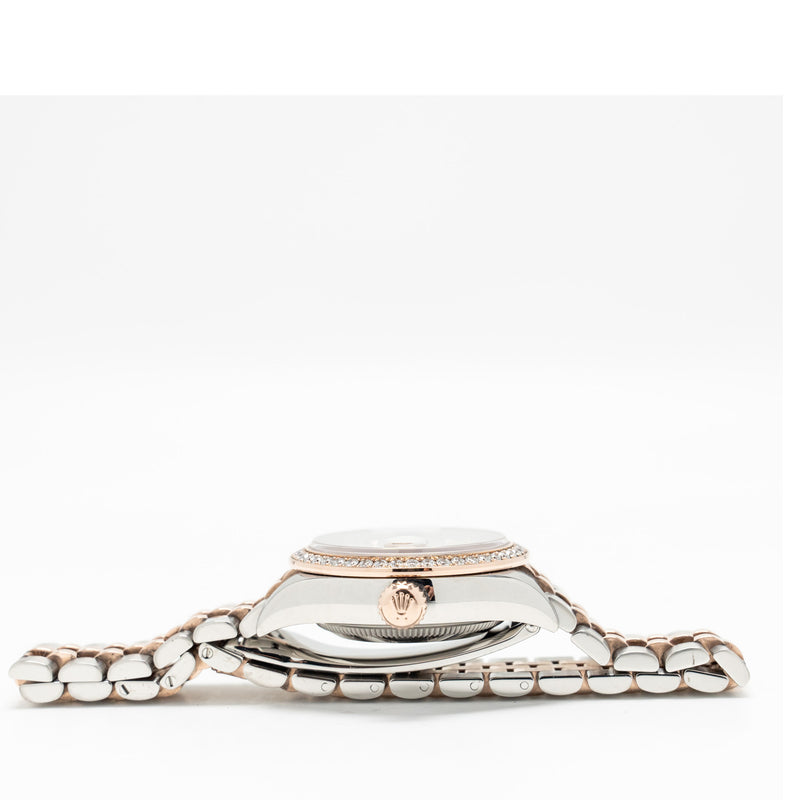 Rolex Lady-Datejust 28mm Oystersteel/Rose Gold/Diamonds, White Mother-of-Pearl Dial, Jubilee Bracelet Model:279381RBR