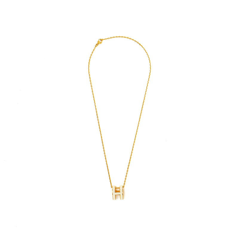 Hermes Pop H pendant blanc GHW