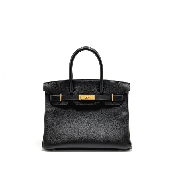 Hermes Birkin 30 Epsom Black GHW Stamp A