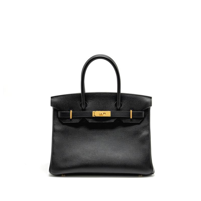 Hermes Birkin 30 Epsom Black GHW Stamp A