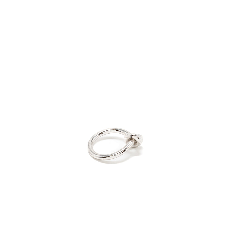 Celine Size 52 Knot Ring Brass Rhodium Silver Tone