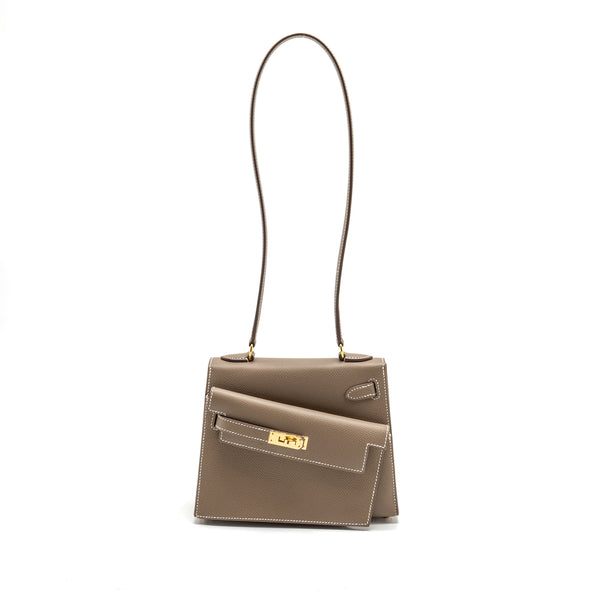 Hermes Kelly Sellier En Desordre 20 Epsom Etoupe GHW Stamp B