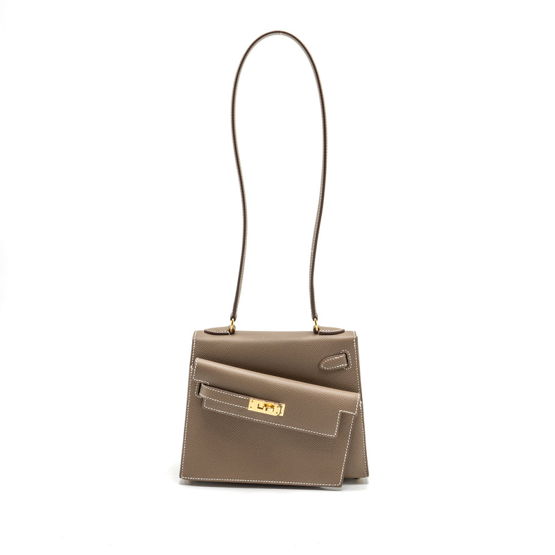 Hermes Kelly Sellier En Desordre 20 Epsom Etoupe GHW Stamp B