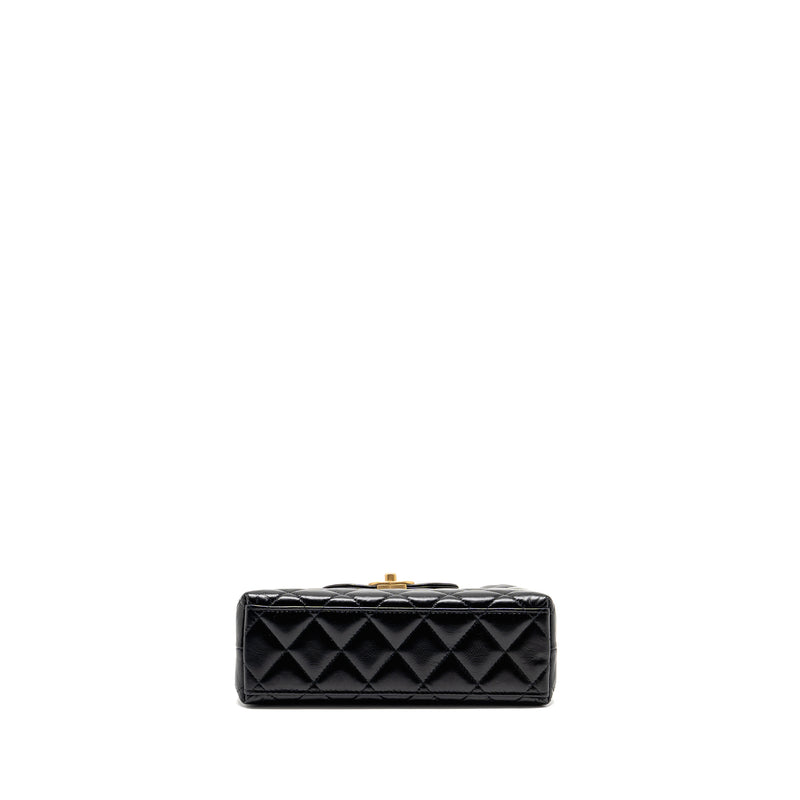 Chanel Mini Kelly Shopping Tote bag calfskin black GHW (microchip)