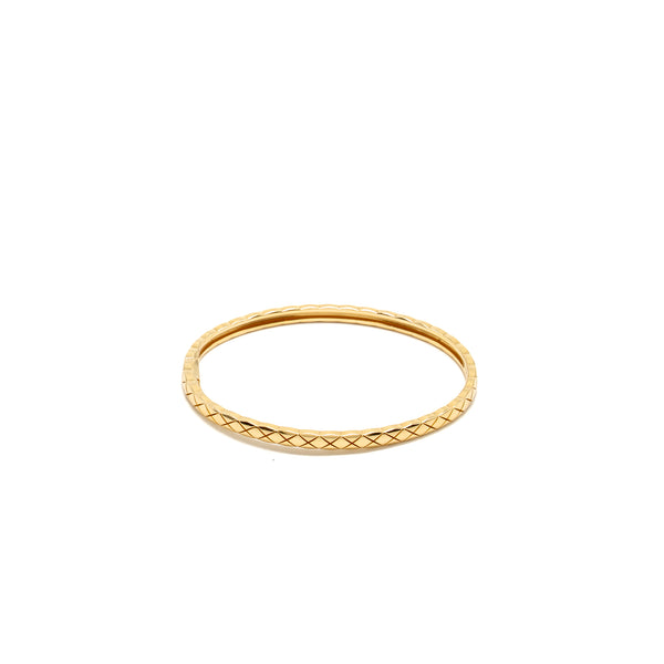 Chanel Size S Coco Crush Bracelet Quilted Motif, Mini Version, Yellow Gold