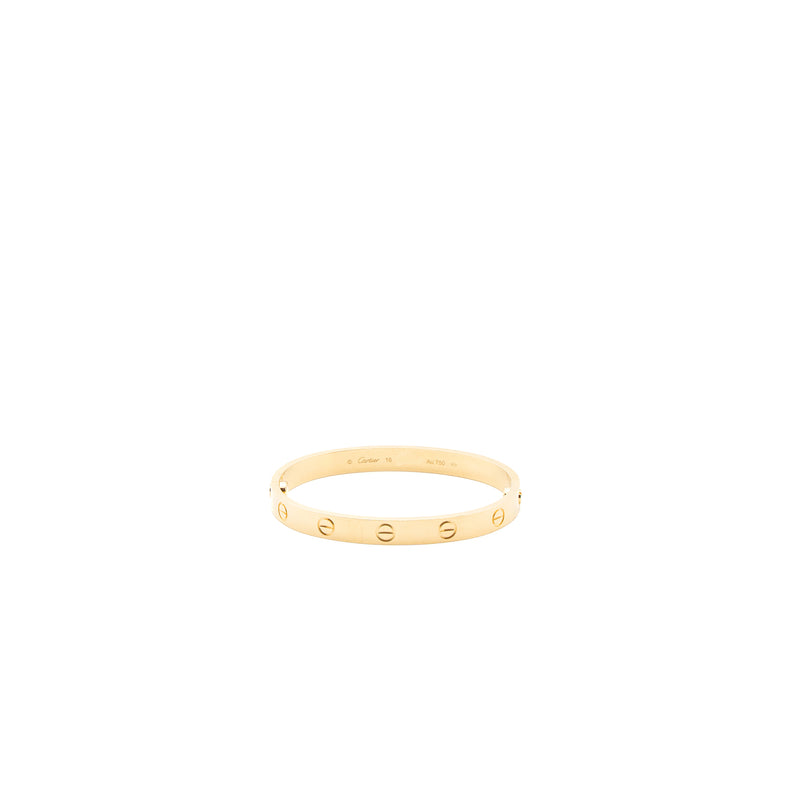 Cartier Size 16 Love Bracelet Yellow Gold