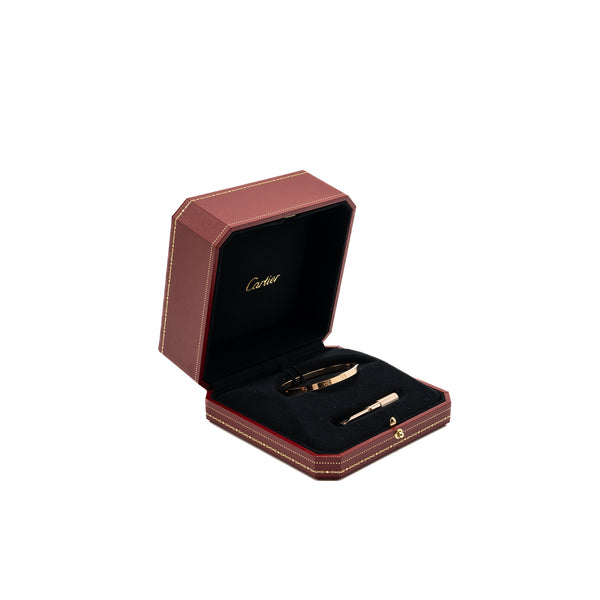 Cartier Size 16 Love Bracelet Small Model Rose Gold