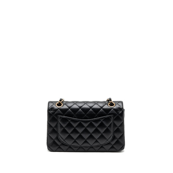 Chanel Small Classic Double Flap Bag Lambskin Black RGHW(microchip)