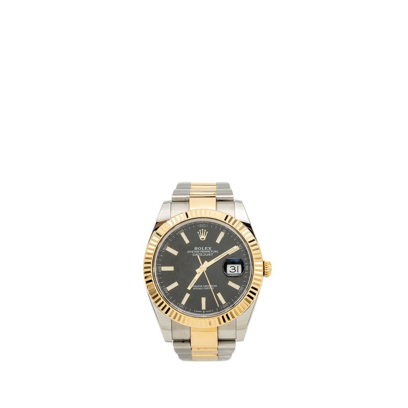 Rolex Datejust 41 Oystersteel/Yellow Gold Bright Black Dial Oyster Bracelet model:126333