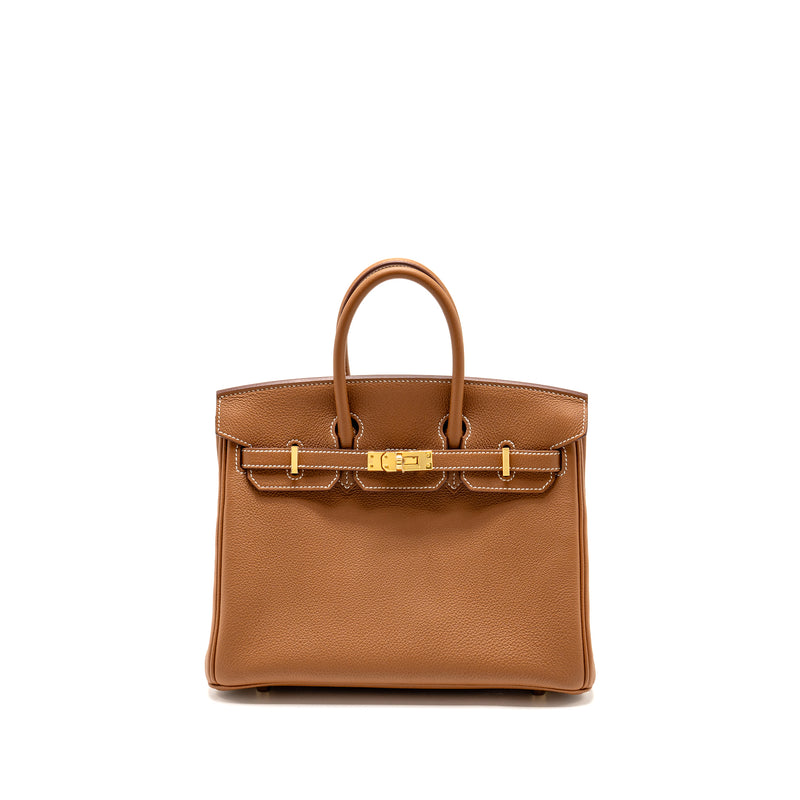 Hermes Birkin 25 Togo Gold GHW Stamp B