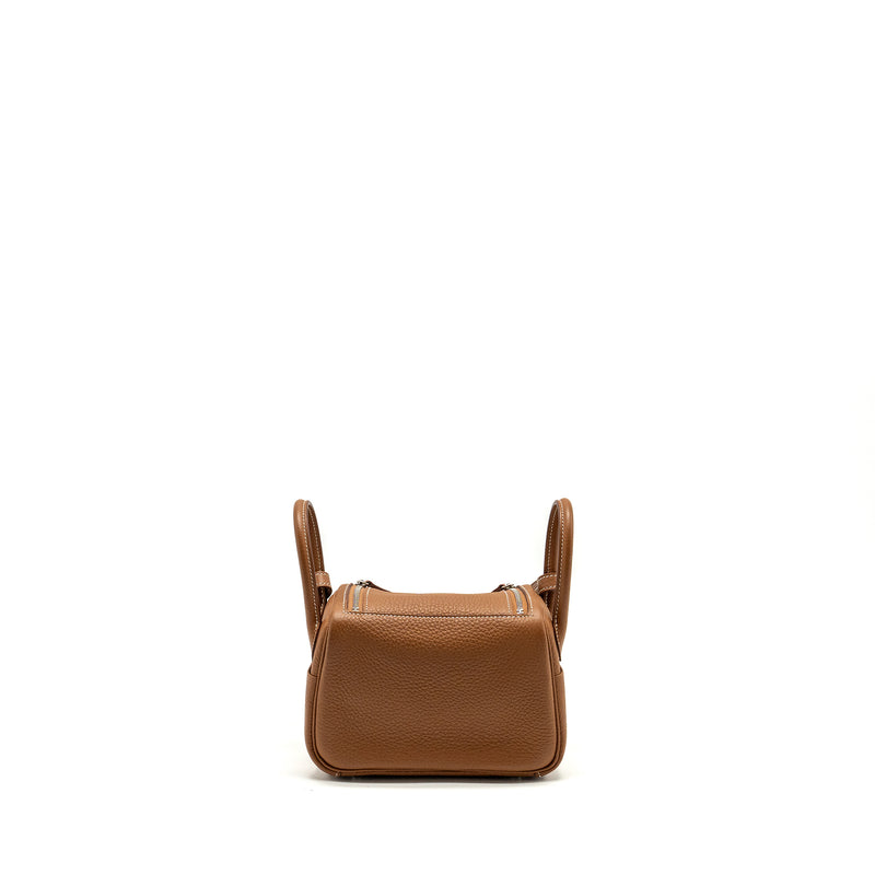 Hermes Mini Lindy Clemence Gold SHW STAMP U