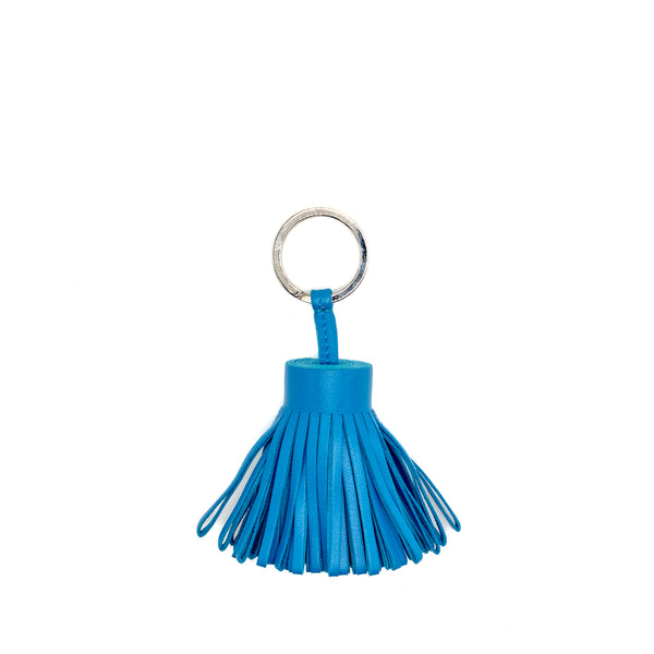 Hermes Porte-Cles Carmen Key Ring Leather Blue