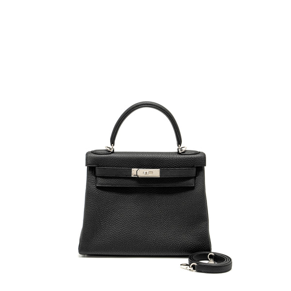 Hermes Kelly 28 Togo Black SHW Stamp W