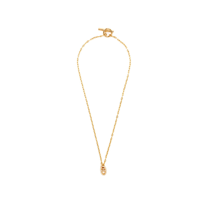 Hermes Farandole Pendant, Small Model Rose Gold,Diamonds