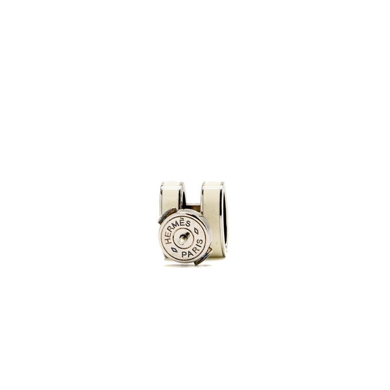 Hermes pop H earrings blanc SHW