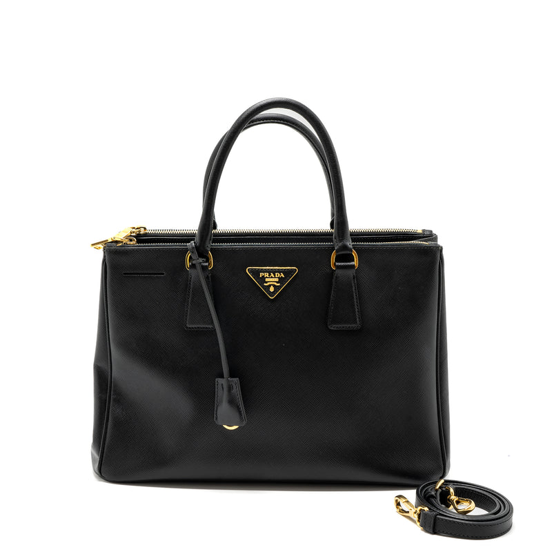 Prada Galleria Saffiano Tote Bag Calfskin Black GHW