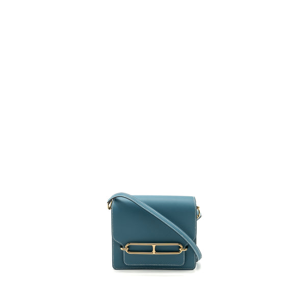 Hermes Mini Roulis Evercolor New Bleu Jean LGHW Stamp B