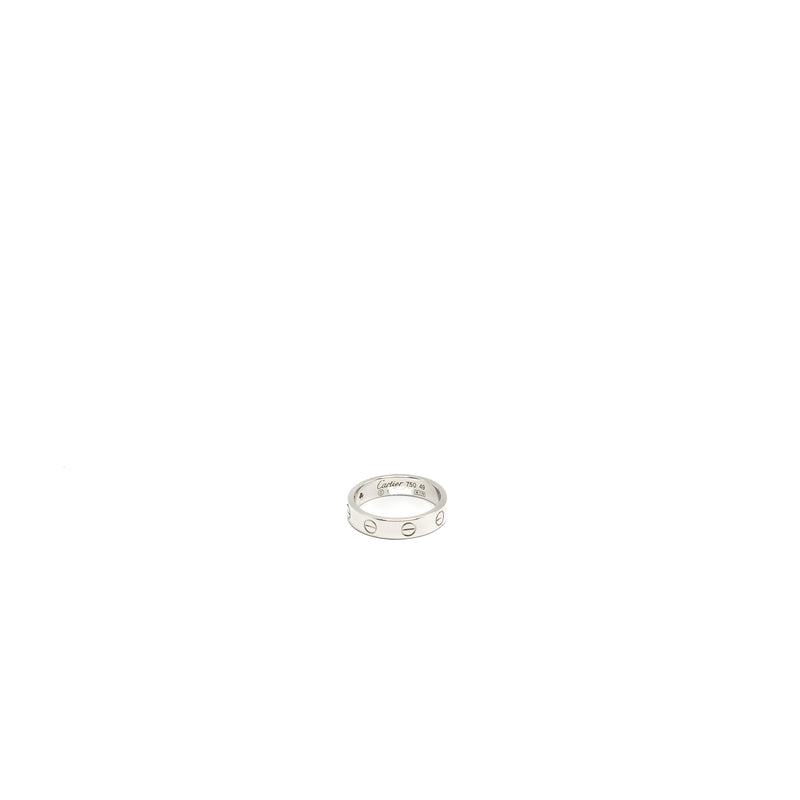 CARTIER Size 49 Love Wedding Band White Gold, Diamond