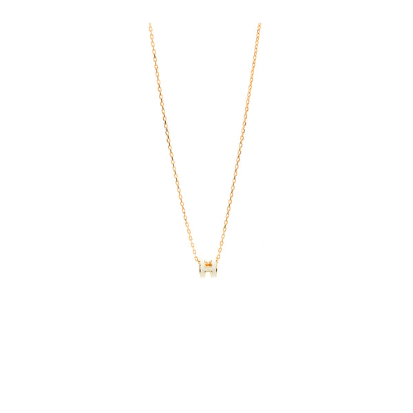 Hermes mini pop h Pendant White RGHW
