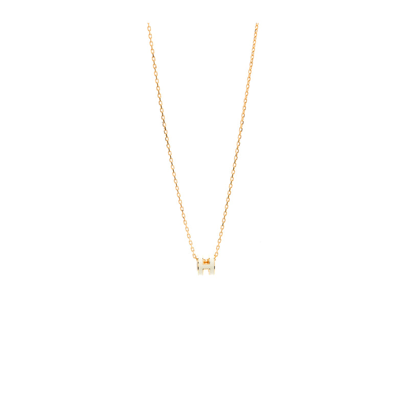 Hermes mini pop h Pendant White RGHW