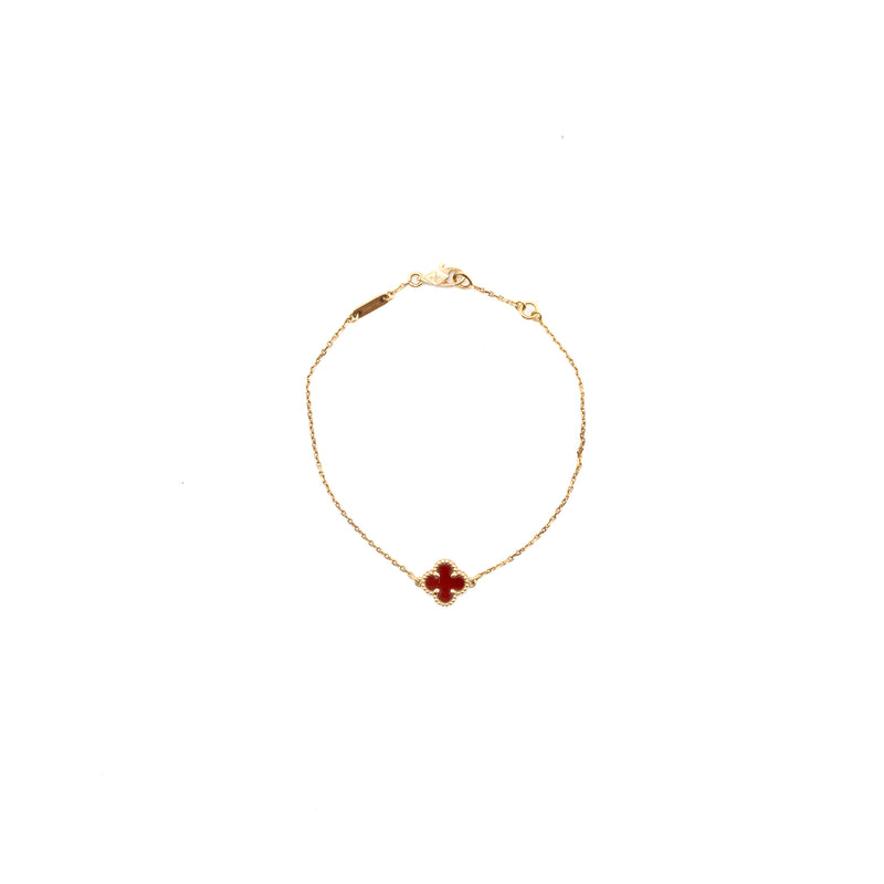 Van cleef and Arpels sweet Alhambra bracelet 18k rose gold / carnelian