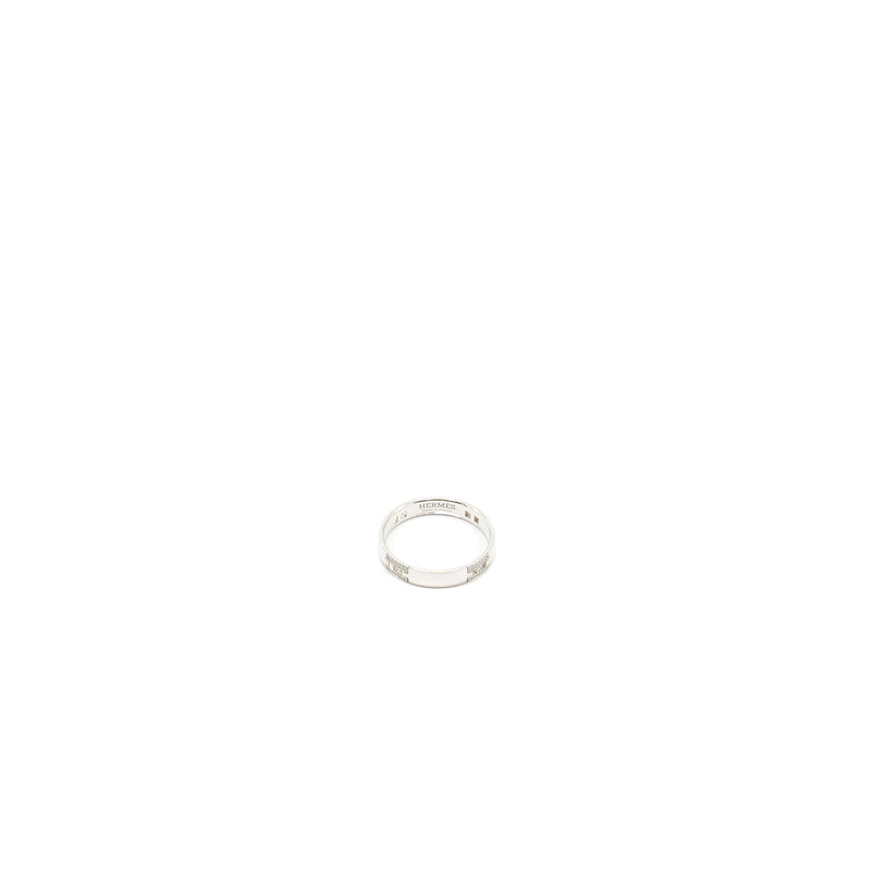 Hermes size 56 ever herakles wedding band white gold, diamonds