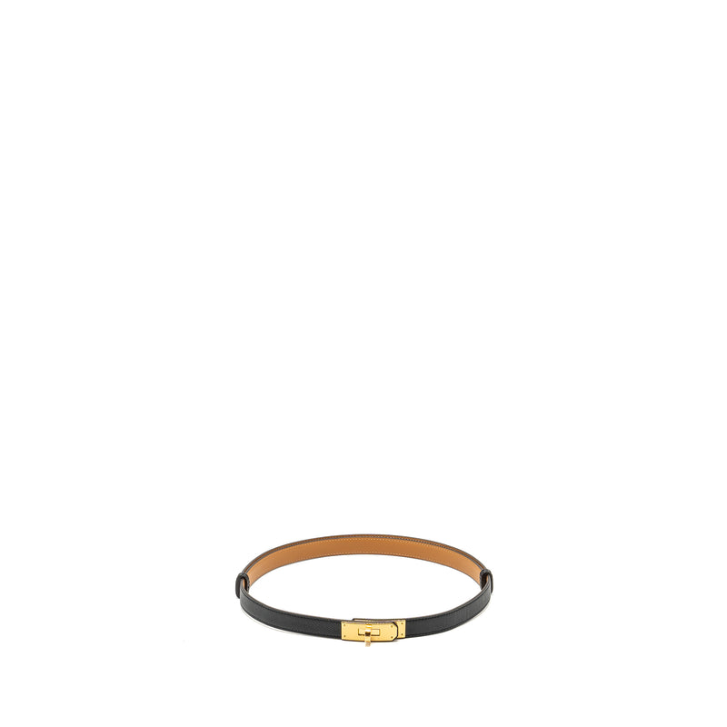 Hermes Kelly 18 Belt Epsom Black GHW Stamp W
