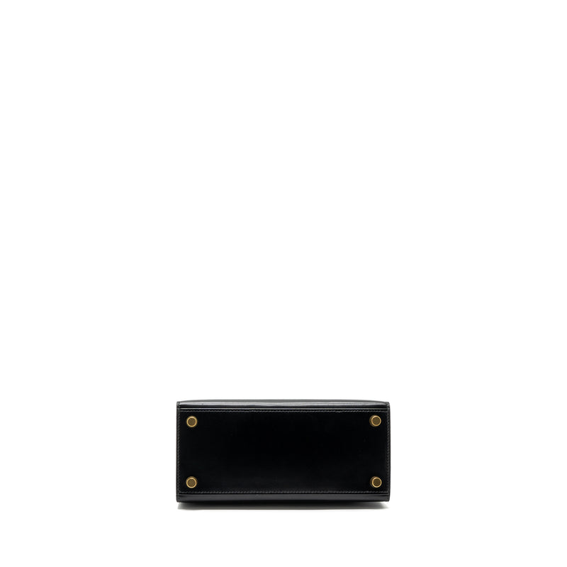 Hermes vintage Kelly 20 box calfskin black GHW stamp circle V