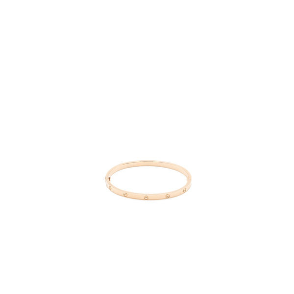 Cartier Size 16 Love Bracelet Small Model Rose Gold
