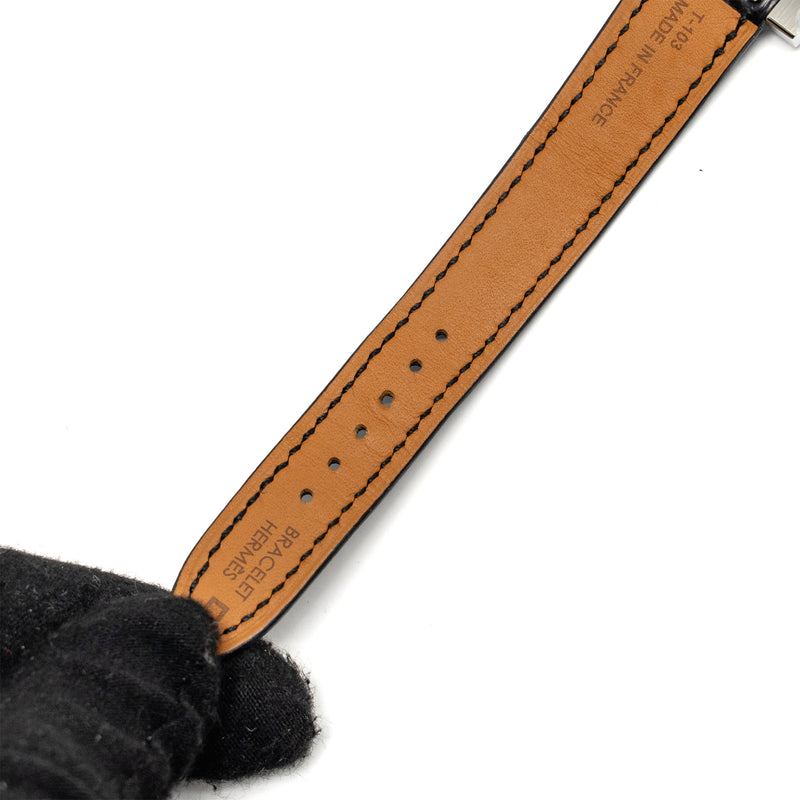 Hermes Heure H watch PM steel with diamonds