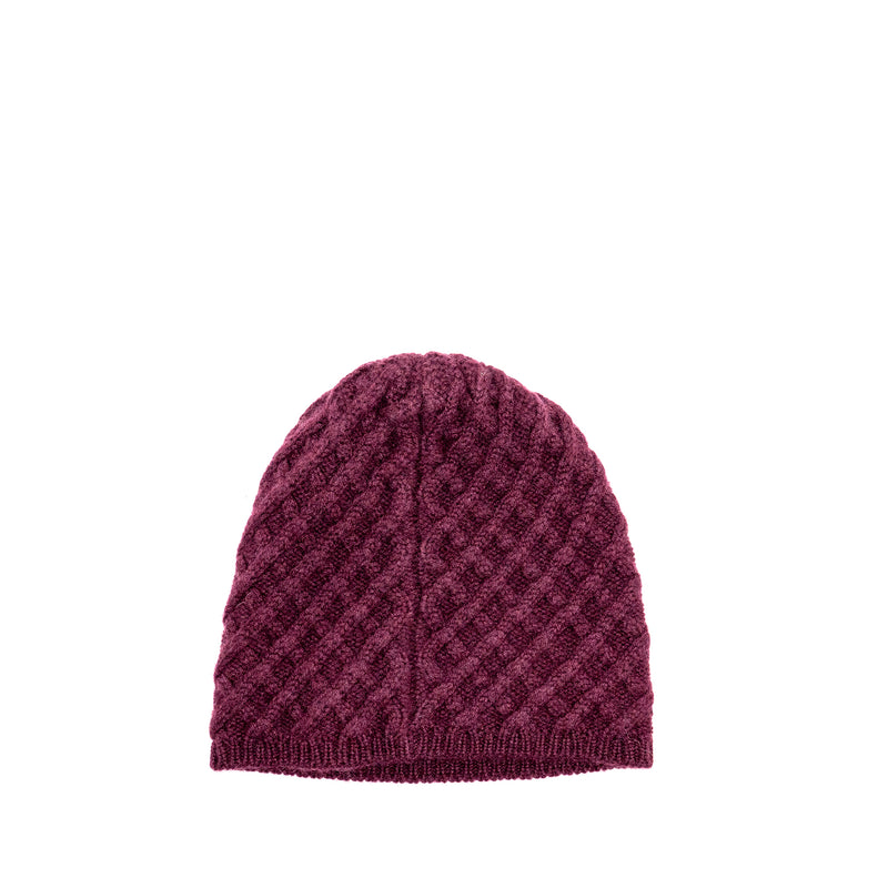 Chanel beanie hat cashmere burgundy / navy