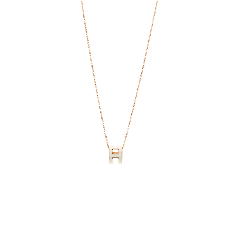 Hermes pop H pendant blanc RGHW