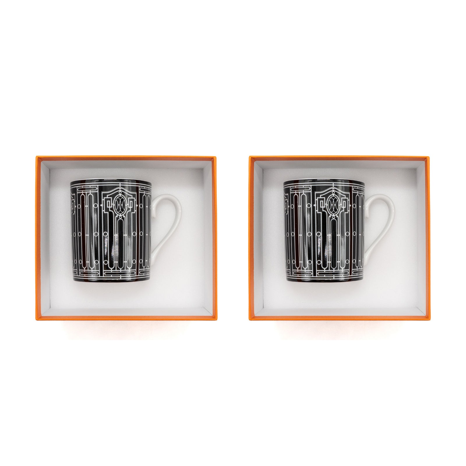 ≪Brand new≫ HERMES H DECO Mug no.2 Black / White 300ml Wrapping 