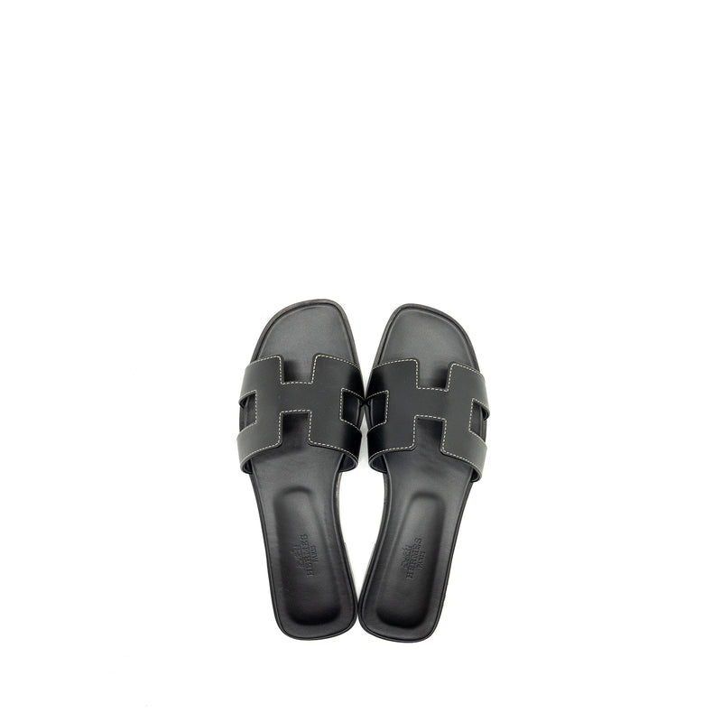 Hermes Size 36.5 Oran Sandal Black