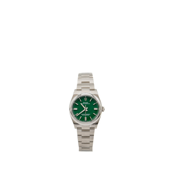 Rolex Oyster Perpetual 36mm oyster steel green dial oyster bracelet model: 126000-0005