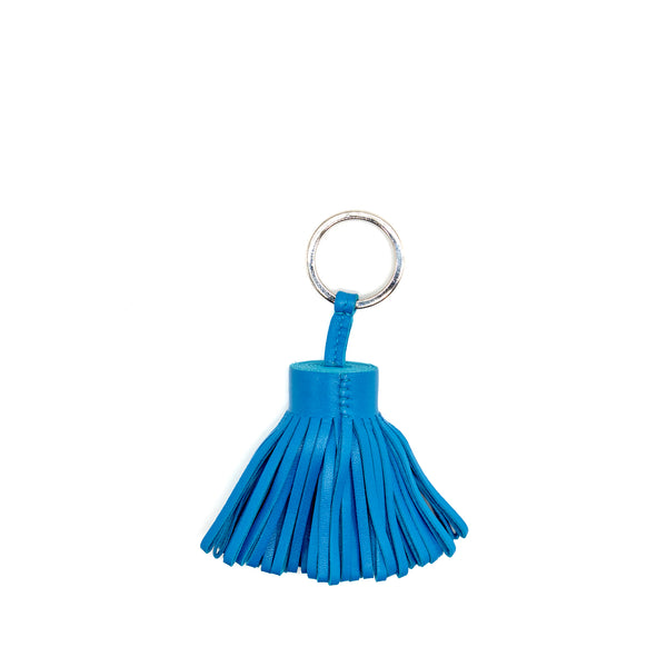 Hermes Porte-Cles Carmen Key Ring Leather Blue