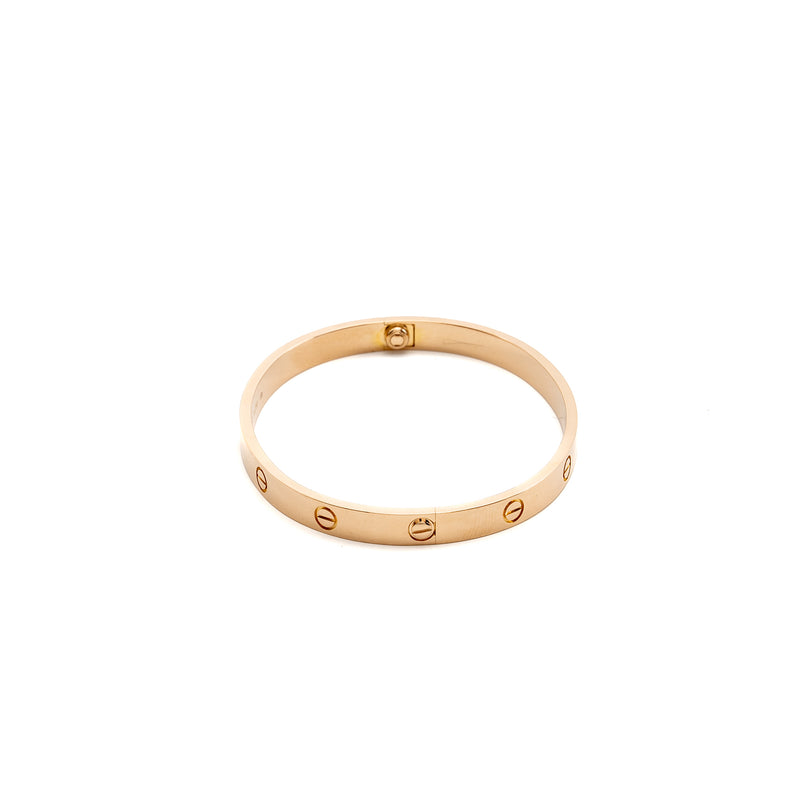 Cartier Size 19 Love Bracelet Rose Gold