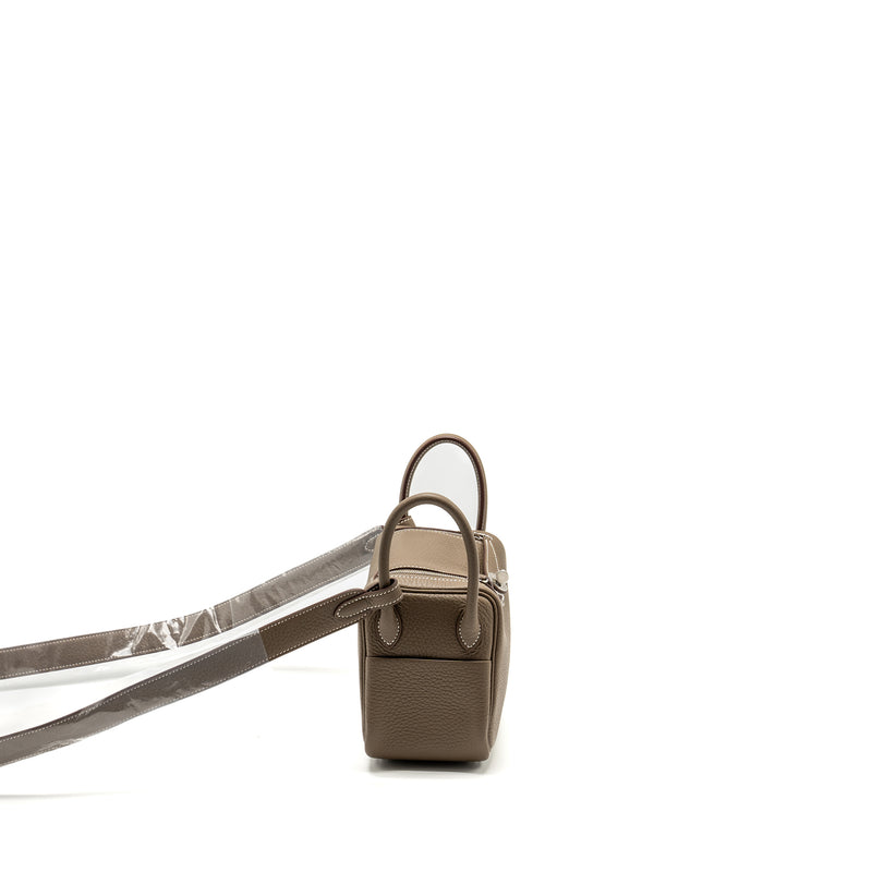 Hermes Mini Lindy Clemence Etoupe SHW Stamp B