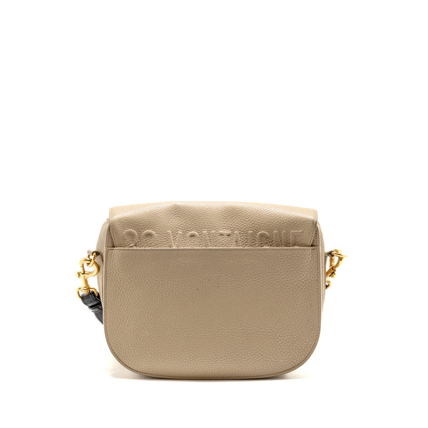 Dior Large Bobby Bag Grained Calfskin Beige GHW