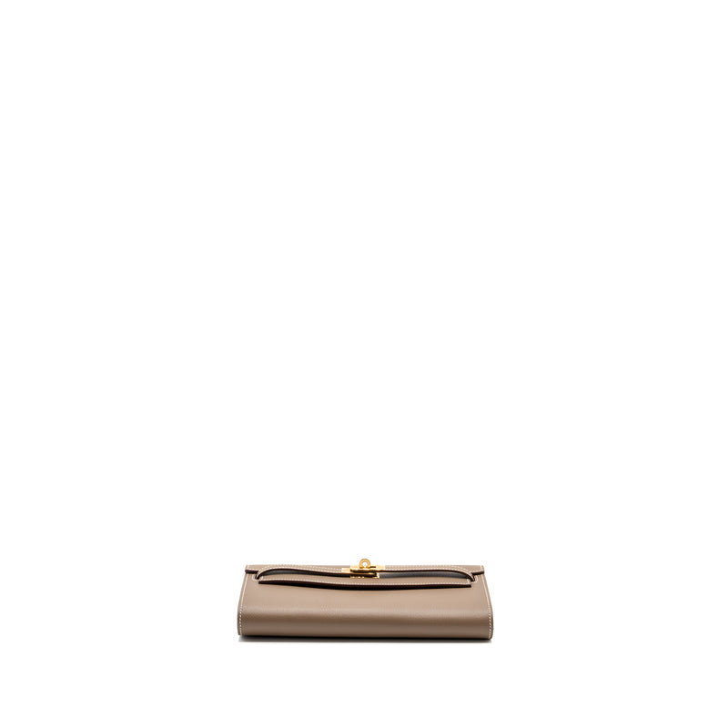 Hermes Kelly to go Evercolor Etoupe GHW Stamp B