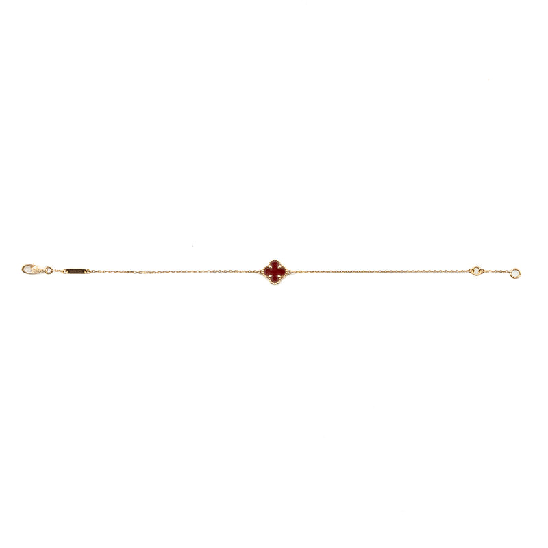 Van cleef and Arpels sweet Alhambra bracelet 18k rose gold / carnelian