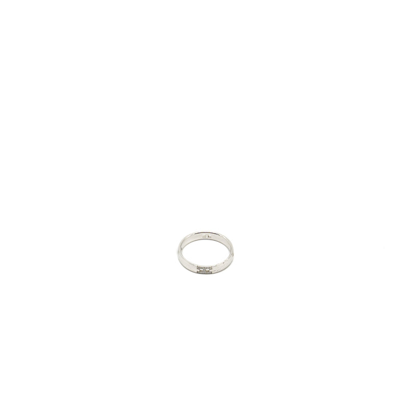 Hermes size 56 ever herakles wedding band white gold, diamonds