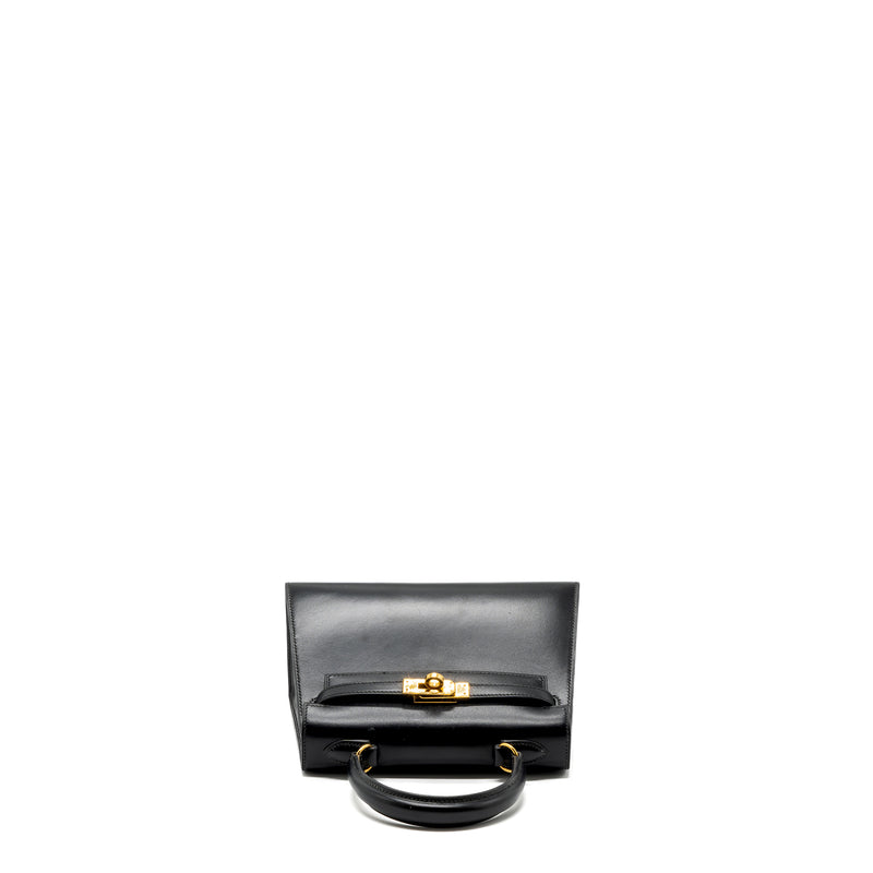 Hermes vintage Kelly 20 box calfskin black GHW stamp circle V